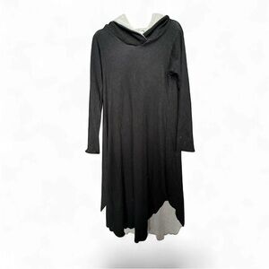 Chic blue/gray Priestess + Deer Long Sleeve Dress with Unique Hem